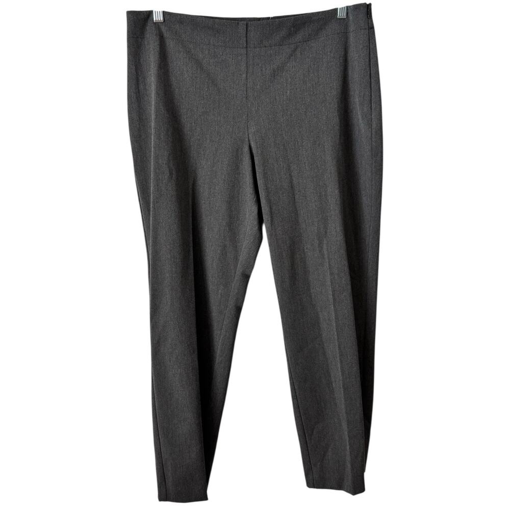 NWT Talbots Curvy Charcoal Gray Pleated Stretchy Dress Pants Size 14